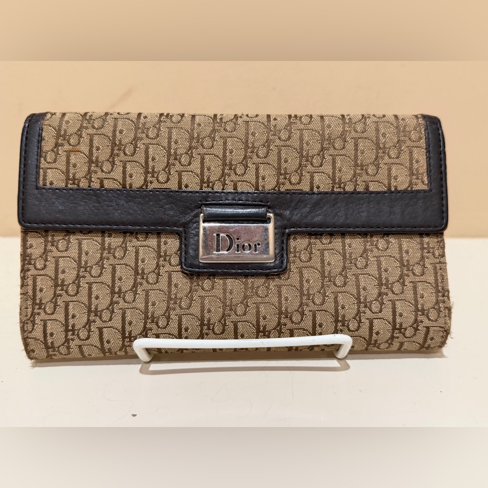 Dior Brown Monogram Trotter Long Wallet